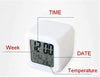 7 Colour Changing LED Digital Alarm Clock Table Watch with Date Time Temperature for Office Bedroom Multicolor image 4