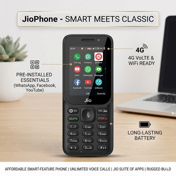 Jio Keypad Mobile Phone F320B 2.4 LCD 2000mAh Battery