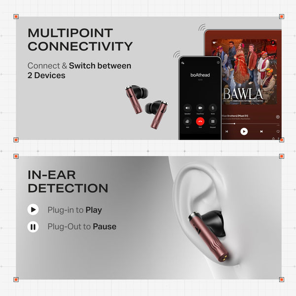 boAt Nirvana Zenith Pro, 50dB Hybrid Adaptive ANC, Spatial Audio, Hi-Res Audio LDAC, 6Mics AI-ENx, 80 Hrs Battery, Bluetooth Earbuds, TWS Ear Buds Wireless Earphones with mic (Crimson Red)