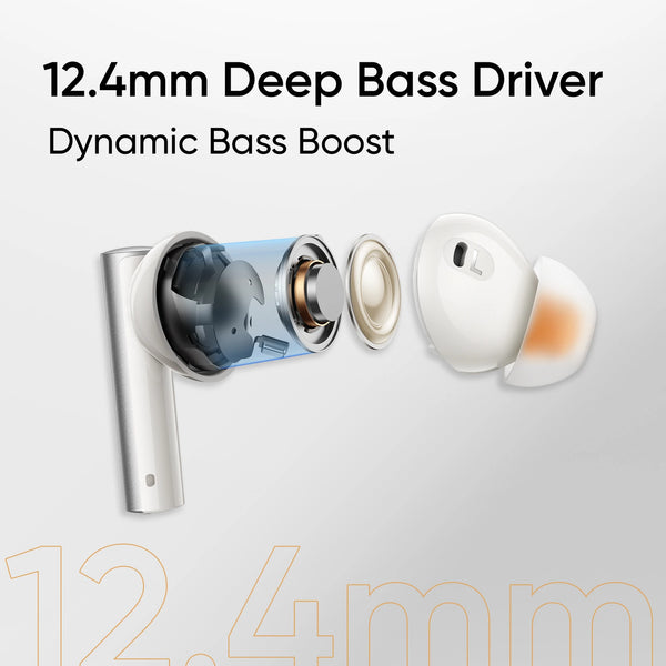 realme Buds Air 6 True Wireless Earbuds in Ear Earbuds with 12.4 Mm Deep Bass Driver