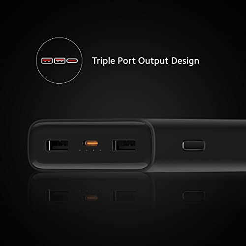 MI Power Bank Hypersonic 20000mAh 50W Lithium Polymer Supports Laptop Charging 50W Mobile Charging | Power Delivery 3.0 Fast Charging | Triple Output Port (Black) image 6