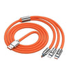 120W 3A Super Fast Charger - 3-in-1 Zinc Alloy Charger Cable with Type C, Liquid Silicone, and Micro USB - Ultimate Charging Solution image 8