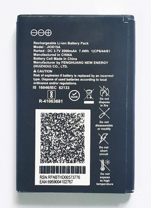 Original Compatible Battery For Jio Keypad Mobile Battery 2000mAh Genuine Battery image 0