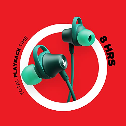 boAt Rockerz 245v2 in Ear Bluetooth Neckband with Upto 8 Hours Playback, 12mm Drivers, IPX5, Magnetic Eartips, Integrated Controls and Lightweight Design(Teal Green) image 2