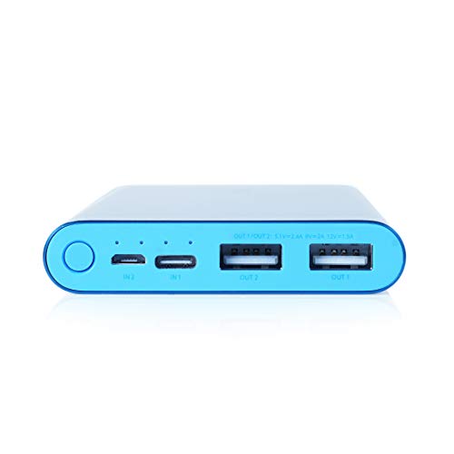 MI 10000mAh 3i Lithium Polymer Power Bank Dual Input(Micro-USB and Type C) and Output Ports 18W Fast Charging (Metallic Blue) image 4