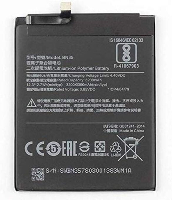 Original Compatible Battery For Xiaomi Mi Redmi 5/ Mi 5 / BN35 3300mAh Genuine Mobile Battery image 0