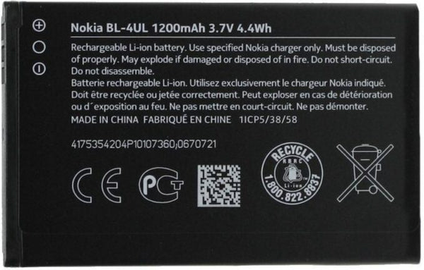 Original Compatible Battery For NOKIA Lumia 225 / BL4UL / BL-4UL1200mAh Genuine Battery image 0
