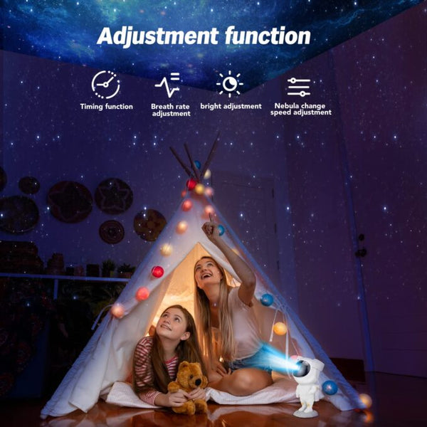 Night Lamp, Astronaut Galaxy Projector Night Light, with Remote Control Timer 360° Adjustable Kids Astronaut Led Lamp for Baby Adults Bedroom, Gaming Room, Home Party Multi color image 4