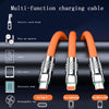 120W 3A Super Fast Charger - 3-in-1 Zinc Alloy Charger Cable with Type C, Liquid Silicone, and Micro USB - Ultimate Charging Solution image 1