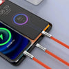 120W 3A Super Fast Charger - 3-in-1 Zinc Alloy Charger Cable with Type C, Liquid Silicone, and Micro USB - Ultimate Charging Solution image 5