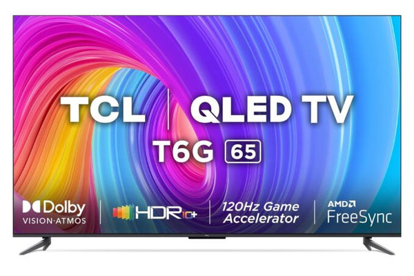 TCL 164 cm (65 inches) 4K Ultra HD Smart QLED Google TV 65T6G (Black) image 0