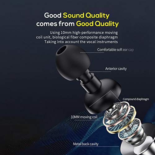 pTron Pride Lite HBE (High Bass Earphones) in-Ear Wired Headphones with in-line Mic, 10mm Powerful Driver for Stereo Audio, Noise Cancelling Headset with 1.2m Tangle-Free Cable & 3.5mm Aux (Grey) image 3