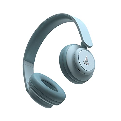 boAt Rockerz 450 On Ear Bluetooth Headphones with Upto 15 Hours Playback, 40MM Drivers, Padded Ear Cushions and Dual Modes(Aqua Blue) image 0