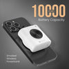 Portronics Moji 10K Smallest Wireless 10000Mah Fast Charging Power Bank with Detachable USB Type-C Cable, Strong Magnet, 20W Wired Output, for iPhone 12 & Above, Android & All Qi Enabled Devices image 2