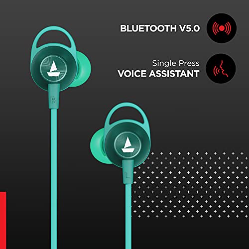 boAt Rockerz 245v2 in Ear Bluetooth Neckband with Upto 8 Hours Playback, 12mm Drivers, IPX5, Magnetic Eartips, Integrated Controls and Lightweight Design(Teal Green) image 5