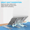 Portable Laptop Stand, Aluminum Adjustable Eye-Level Ergonomic Height Compatible for MacBook Notebook Computer PC iPad Tablet, Ultra-Thin Light Weight Desktop Notebook Holder Riser I Silver- Pack Of 1 | image 3