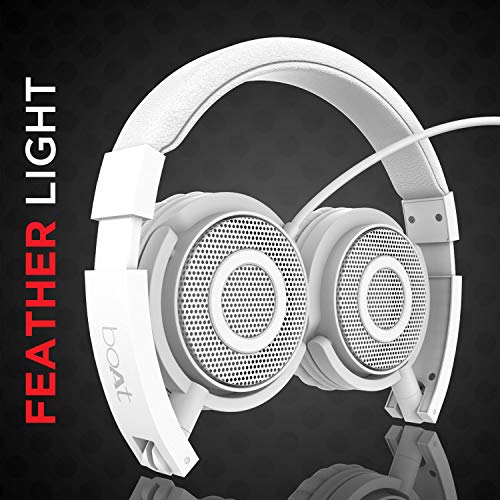 boAt Bassheads 900 Wired On Ear Headphones with Mic (Pearl White) image 3