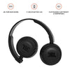 JBL T460BT by Harman, Wireless On Ear Headphones with Mic, Pure Bass, Portable, Lightweight & Flat Foldable, Voice Assistant Support for Mobiles (Black) image 1