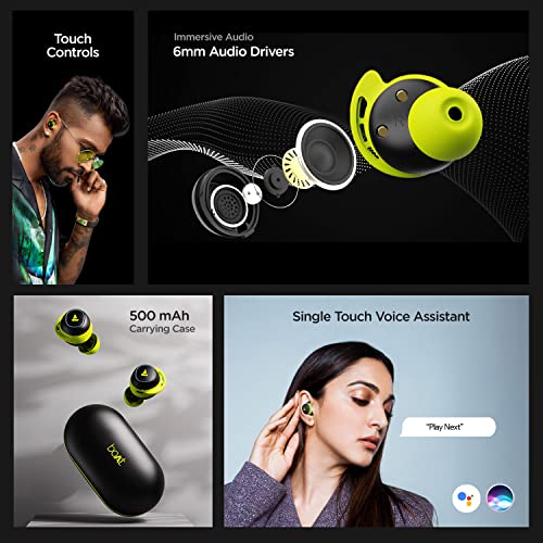 boAt Airdopes 441 True Wireless Earbuds with Upto 30 Hours Playback, boAt Signature Sound, IWP™ Technology, IPX7, BT v5.0, Type-c Interface and Capacitive Touch Controls(Spirit Lime) image 5