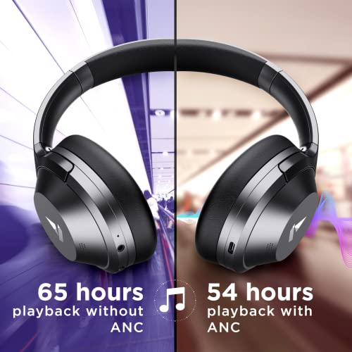 boAt NIRVANAA 751ANC Hybrid Active Noise Cancelling Bluetooth Wireless Over Ear Headphones With Mic, with Up to 65H Playtime,ASAP Charge, Ambient Sound Mode, Immersive Sound,Carry Pouch(Gunmetal Grey) image 2