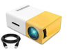 Mini Projector With Hdmi Cable,50 Lumens,Compact And Portable,Yellow image 0