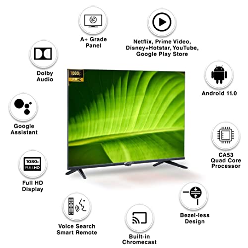 Sansui 102cm (40 inches) Full HD Certified Android LED TV JSW40ASFHD (Midnight Black) With Voice Search Smart Remote image 1