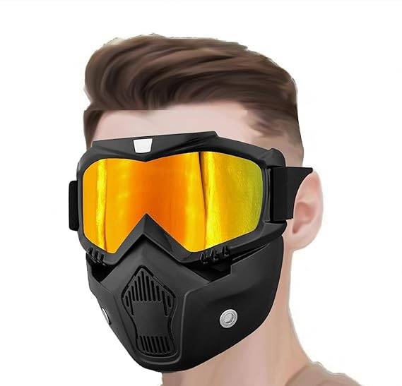 Bike Riding Goggle Mask Anti Scratch UV Protective Open Face & Eyewear Windproof Dirt Shield Adjustable Strap Soft Foam Padded Detachable for Cycling Bike Off Road Racing Riding Unisex image 8