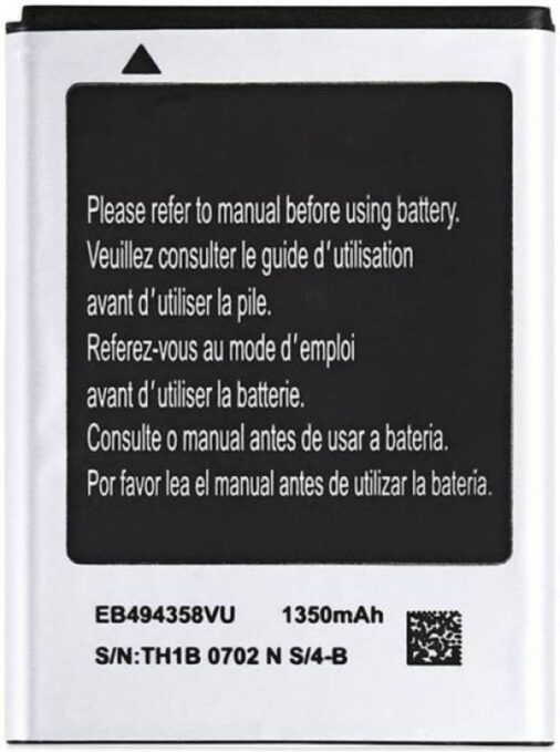 Original Compatible Battery For Samsung Galaxy Ace S5830 S5660 EB494358VU 1350mAh Genuine Battery image 0