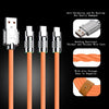 120W 3A Super Fast Charger - 3-in-1 Zinc Alloy Charger Cable with Type C, Liquid Silicone, and Micro USB - Ultimate Charging Solution image 3