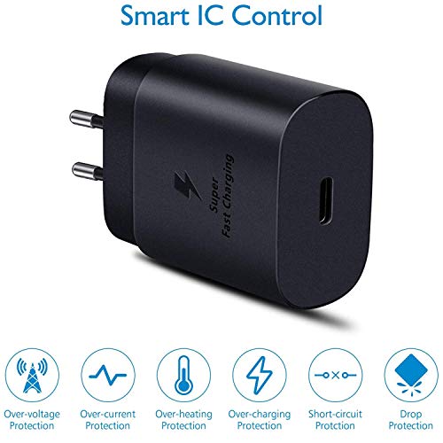 Samsung Original 25W USB Travel Type C Adapter for Cellular Phones, Black image 2