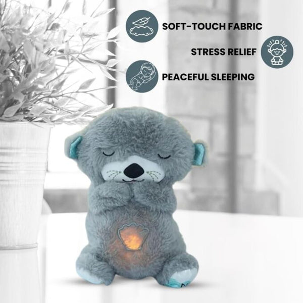Baby Sound Light Bear Soothe Breathing, Sensory Details Music Lights Rhythmic Breathing Motion Musical for Children to Relax and Sleep Baby Toy Plush Best Gift for Kids image 8