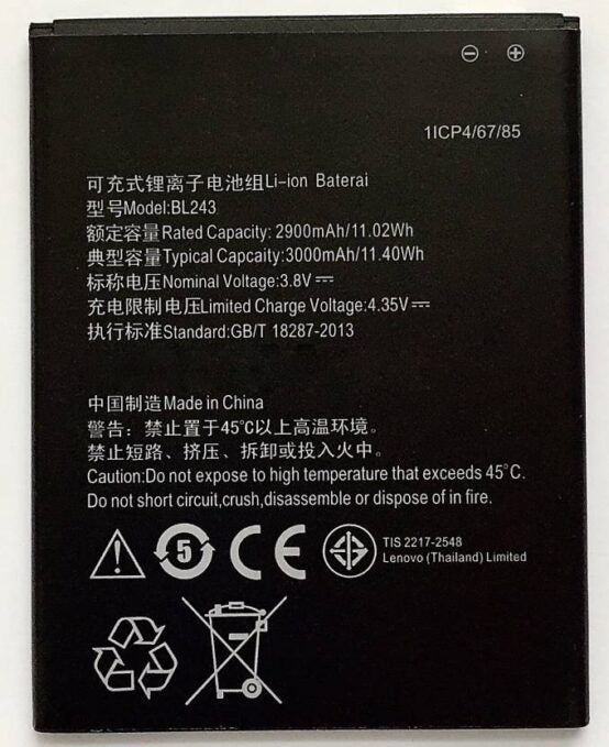 Original Compatible Battery For Lenovo BL229 For Lenovo A8 / A808T / A806 / A7000 3000mAh Genuine Battery image 0