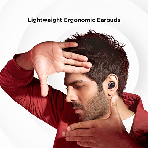 boAt Airdopes 121v2 True Wireless Earbuds with Upto 14 Hours Playback, Lightweight Earbuds, 8MM Drivers, LED Indicators and Multifunction Controls(Active Black) image 2