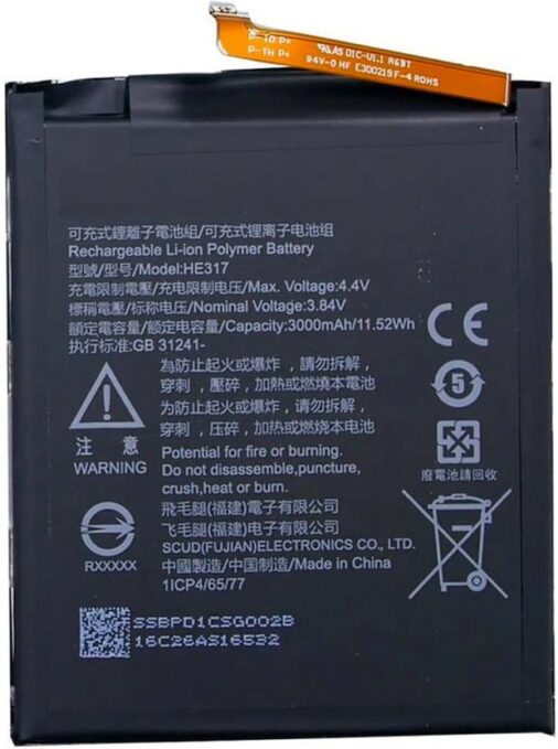 Original Compatible Battery For Nokia 6 / HE3173000mAh Genuine Battery image 0