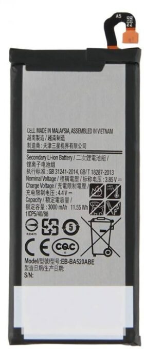 Original Compatible Battery For Samsung Galaxy A5 2017 Edition / EB-BA520ABE 3000mAh Genuine Battery image 1
