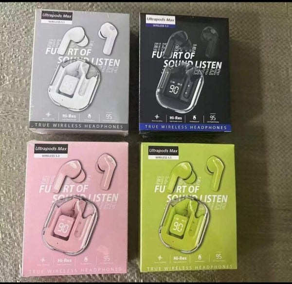 Ultrapods Max: True Wireless Earbuds, Immersive Bass, Sporty Design, LED Display, Transparent Case image 10