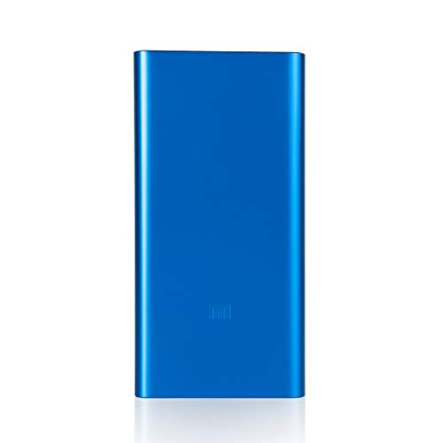 MI 10000mAh 3i Lithium Polymer Power Bank Dual Input(Micro-USB and Type C) and Output Ports 18W Fast Charging (Metallic Blue) image 0