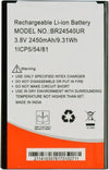 Original Compatible Battery For Intex Aqua S3 BR24540UR2450mAh Genuine Battery image 0