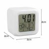 7 Colour Changing LED Digital Alarm Clock Table Watch with Date Time Temperature for Office Bedroom Multicolor image 7