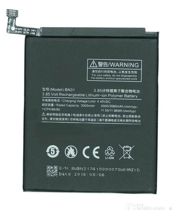Original Compatible Battery For Xiaomi Mi Y1 / Redmi Y1 / BN313000mAh Genuine Battery image 0