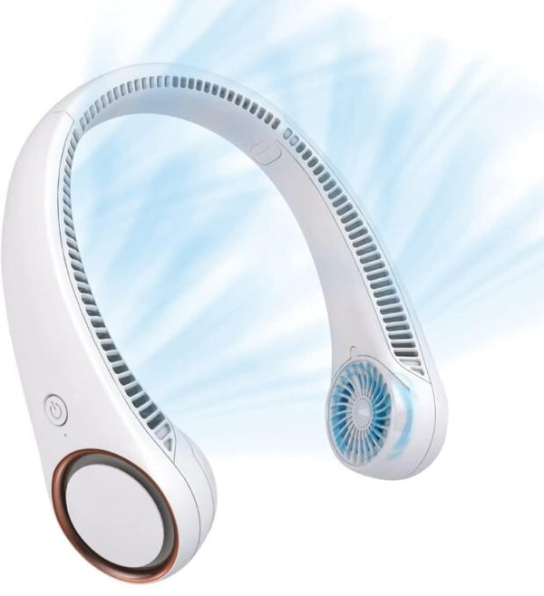 Hanging Neck Fan - 3 Adjustable Gears - Power Button & Fan Speed Selection | Type C USB Port Input | Dual Motor Hands-Free Cooling image 0