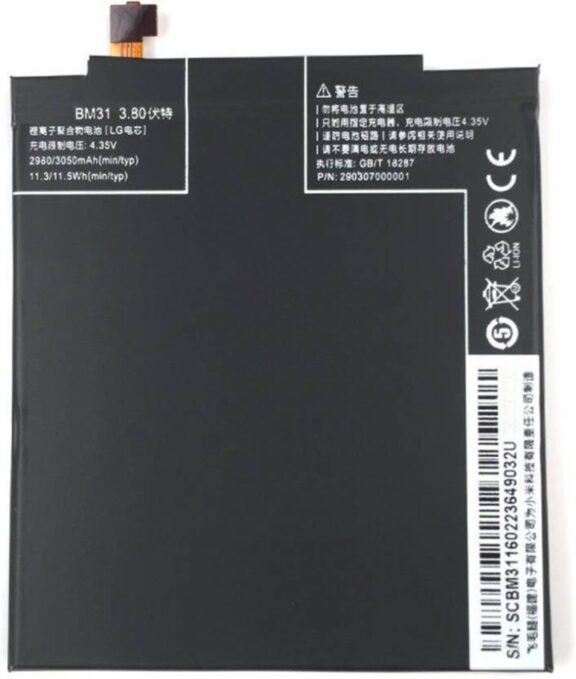 Original Compatible Battery For Xiaomi Mi 3 / BM313050mAh Genuine Battery image 0