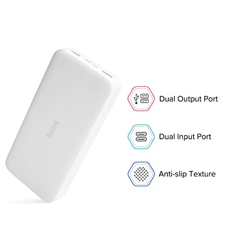 Redmi 20000mAh Li-Polymer Power Bank, USB Type C and Micro USB Ports, 18W Fast Charging, Low Power Mode, White image 3