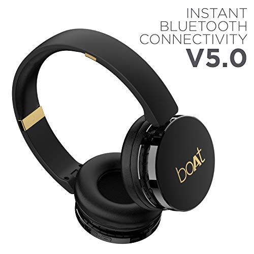 boAt Rockerz 370 Bluetooth Wireless On Ear Headphone with Mic (Buoyant Black) image 2