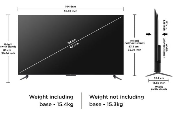 TCL 164 cm (65 inches) 4K Ultra HD Smart QLED Google TV 65T6G (Black) image 9