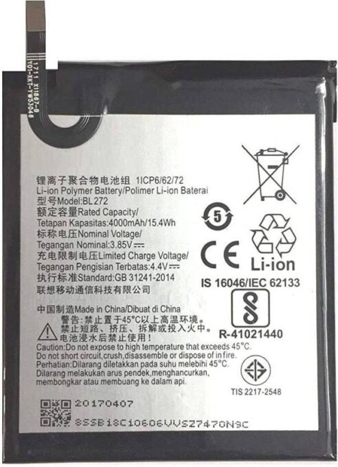 Original Compatible Battery For LENOVO K6 POWER /BL272 4000mAh Genuine Battery image 0