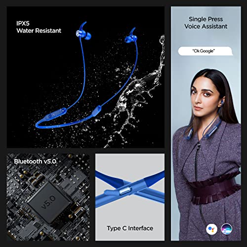 boAt Rockerz 330 Wireless Neckband with ASAP Charge, Up to 30H Playback, Enhanced Bass, Metal Control Board, IPX5, Type C Port, Bluetooth v5.0, Voice Assistant(Navy Blue) image 5