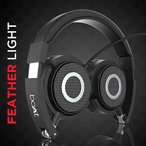 boAt Bassheads 900 Wired On Ear Headphones with Mic (Carbon Black) image 3