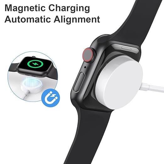 USB-C Magnetic Wireless Charging Cable / Charger For Apple Watch Series 10/9/8/7/6/5/4/3/2/1/Ultra, 1 Metre, Portable
