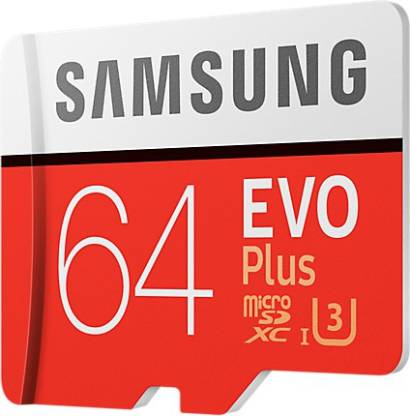 Samsung EVO Plus 64GB Micro SD XC Class 10 100 MB/s Memory Card [ Free AKG Head Phone ] image 1